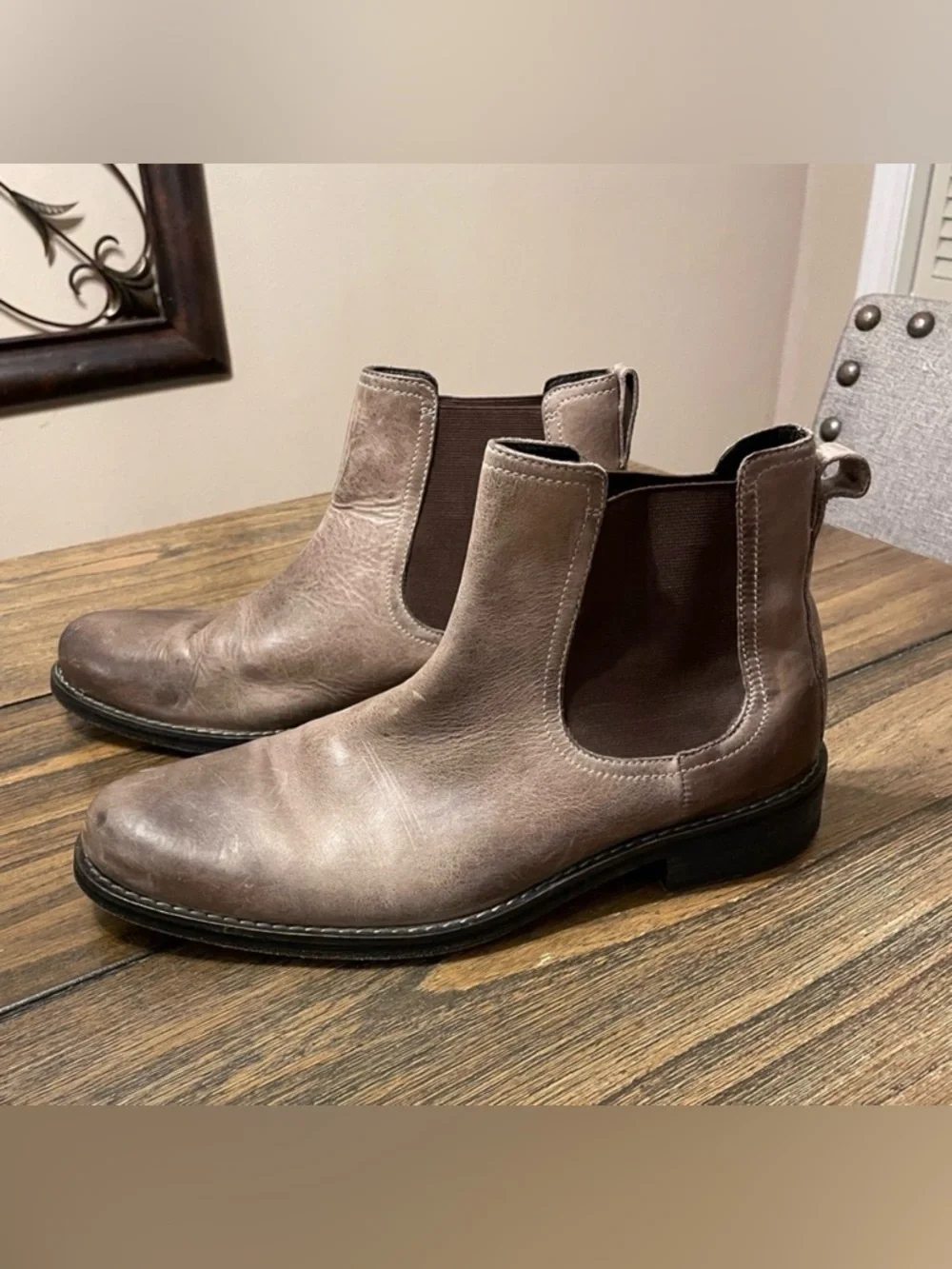 Cole Haan Men’s Chelsea Boots Taupe Brown Leather Size 9M (C09769) Heritage EUC